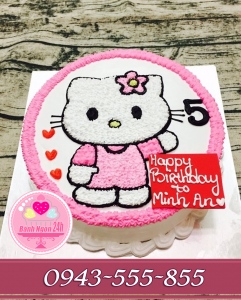 Bánh kem vẽ kitty tặng bé gái 5 tuổi