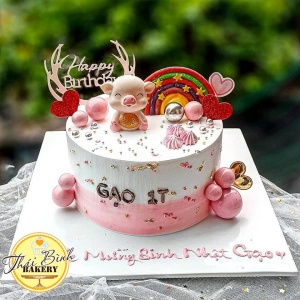 bánh kem sinh nhật bé gạo tuổi lợn