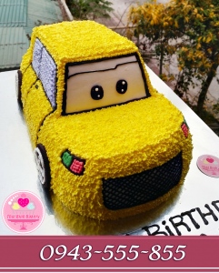 Bánh kem 3d ô tô vàng tặng con trai yêu