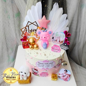 Bánh kem hình con chuột và con chó tặng con yêu