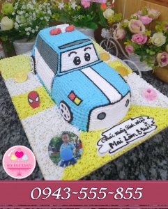 Bánh ô tô 3D tặng con yêu thích làm cảnh sát