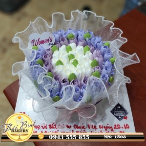 Bánh kem hoa tuylip tím_trắng tặng mẹ 20_10