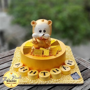 bánh kem tạo hình con chuột vàng tặng con yêu