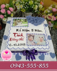 Bánh kem kỉ niệm 5 năm tình đồng chí