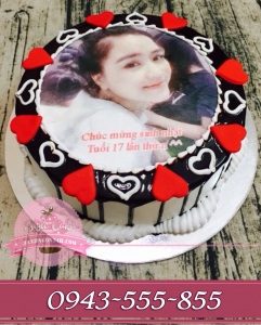 bánh in ảnh bạn gái sô cô la